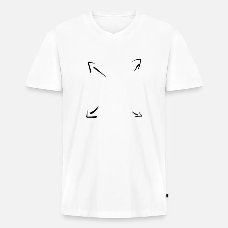 Pfeil Pfeile - Männer Premium Bio T-Shirt mit V-Ausschnitt - Weiß