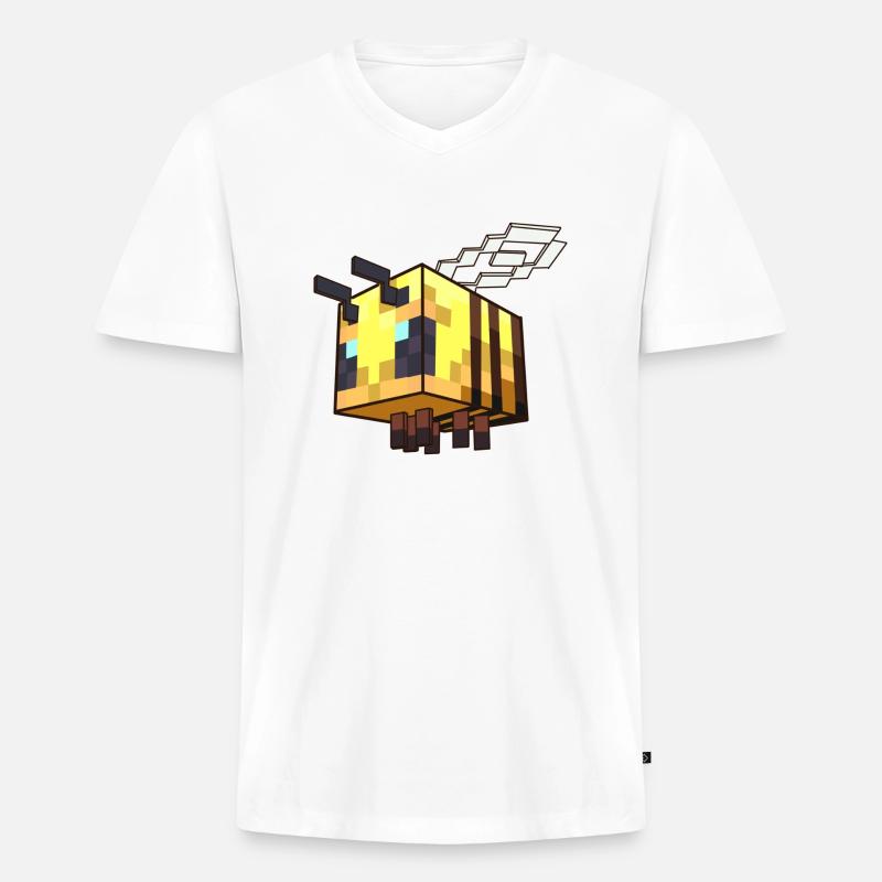 22E65945 E596 4A09 99DD E5FD70B0B6CD - Men's Premium Organic T-shirt with V-neck - white