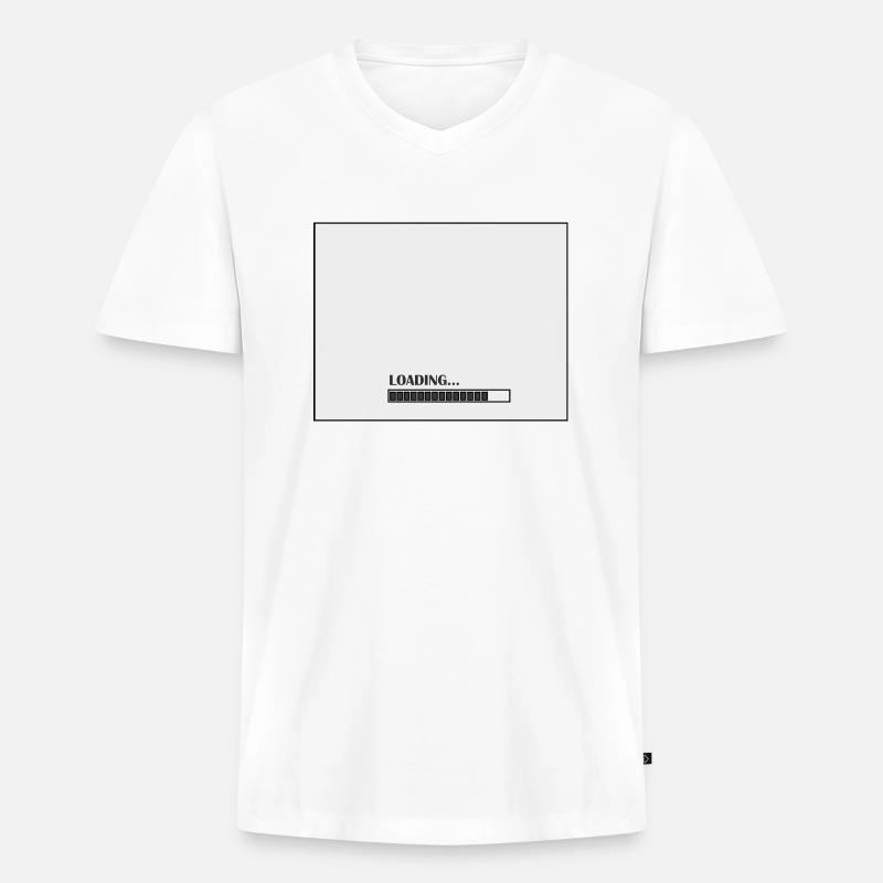 Loading Page - Männer Premium Bio T-Shirt mit V-Ausschnitt - Weiß