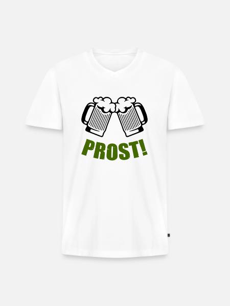 Beer Cheers - Men's Premium Organic T-shirt with V-neck - white
