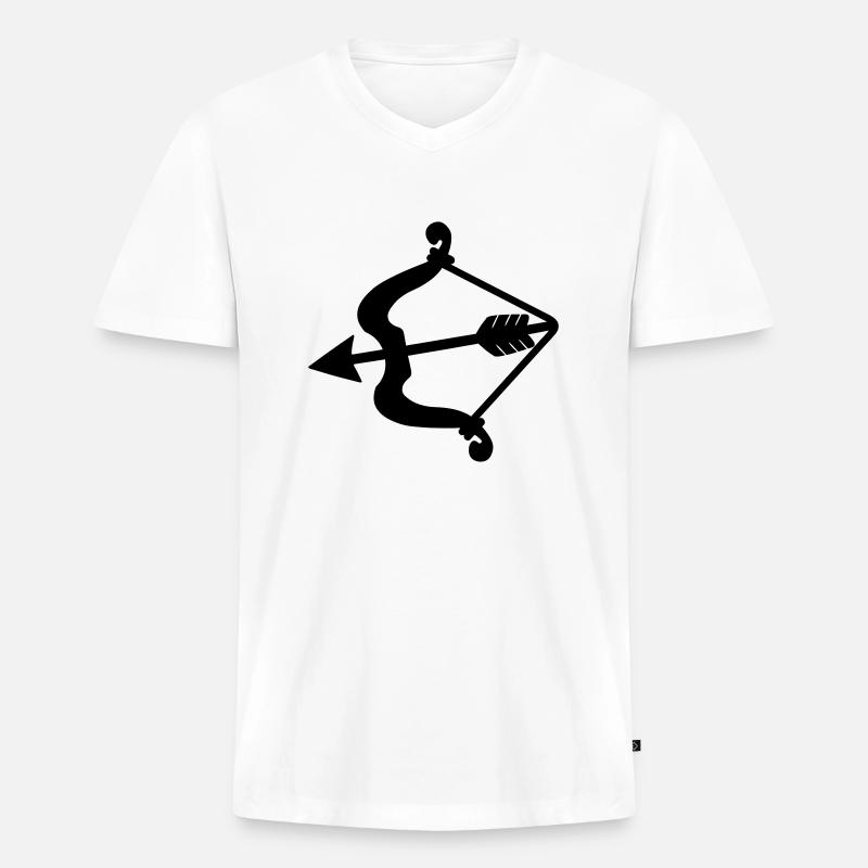 Pfeil und Bogen Amor. - Männer Premium Bio T-Shirt mit V-Ausschnitt - Weiß