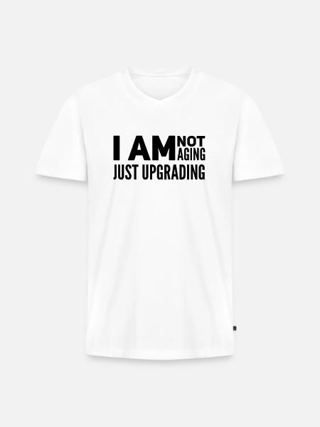 50th Birthday Gift Idea - Men's Premium Organic T-shirt with V-neck - white