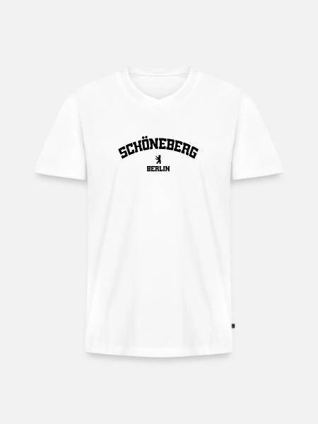 Schöneberg - Berlin - Deutschland - Germany - Männer Premium Bio T-Shirt mit V-Ausschnitt - Weiß