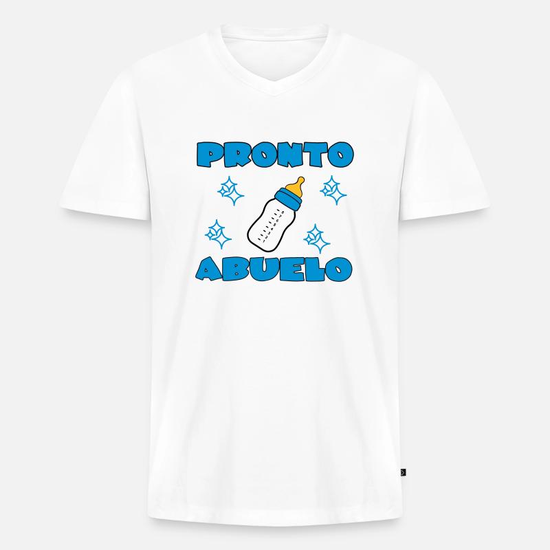 Pronto abuelo - Männer Premium Bio T-Shirt mit V-Ausschnitt - Weiß