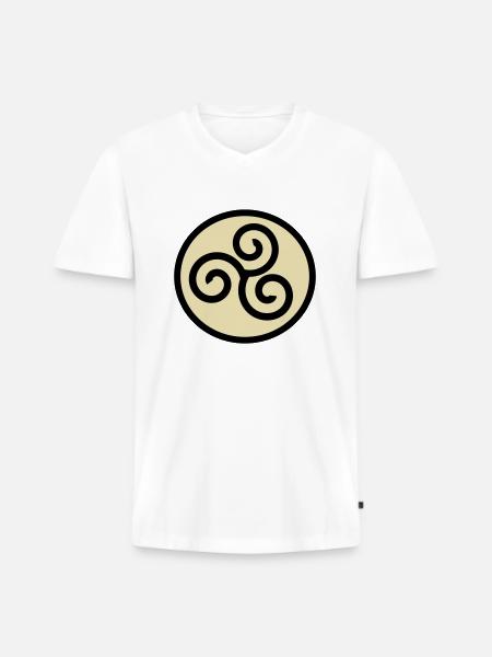 Viking symbol - Men's Premium Organic T-shirt with V-neck - white