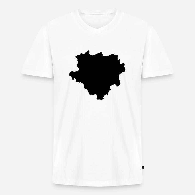 dortmund karte map 1 - Männer Premium Bio T-Shirt mit V-Ausschnitt - Weiß