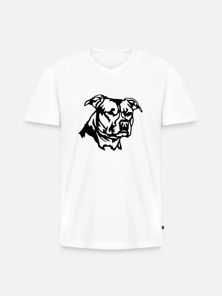 ares - T-shirt encolure en V Premium bio Homme - blanc