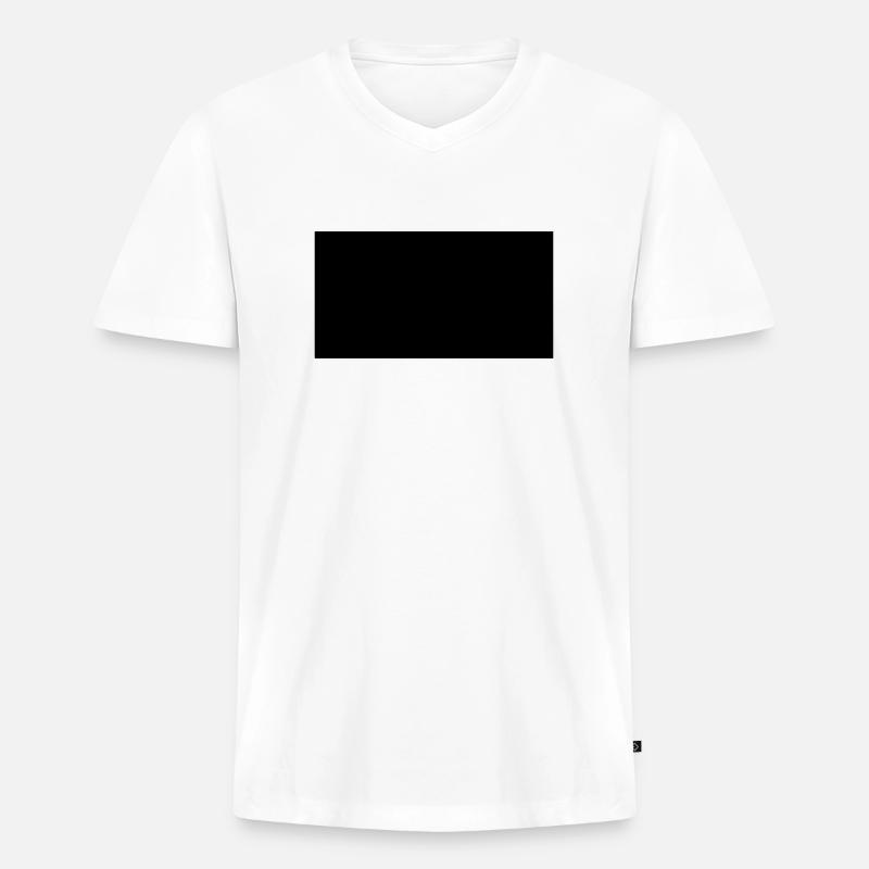 rechteck - Männer Premium Bio T-Shirt mit V-Ausschnitt - Weiß