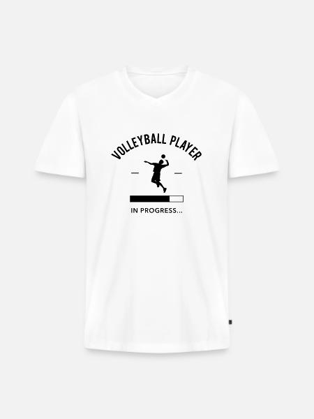 Volleyball Player loading - Männer Premium Bio T-Shirt mit V-Ausschnitt - Weiß