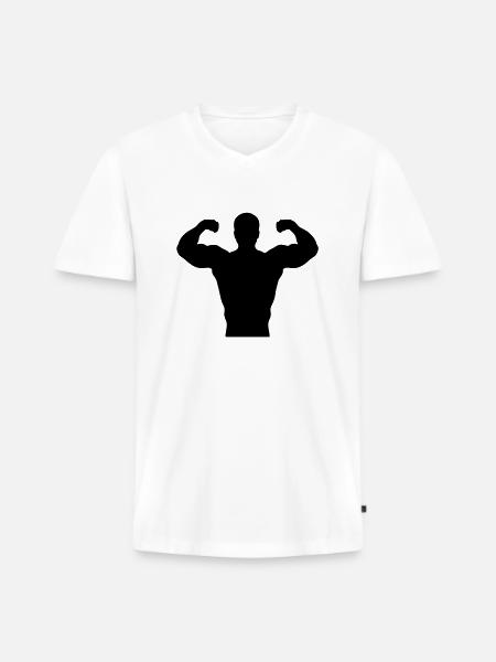 Bodybuilding Squad #2 - Männer Premium Bio T-Shirt mit V-Ausschnitt - Weiß