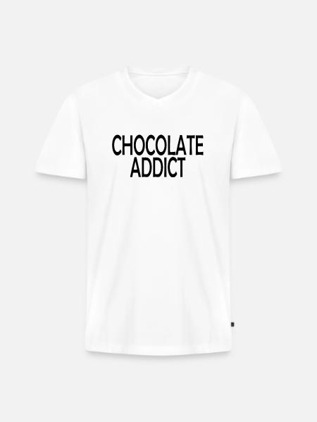 chocolate chocolate - Men's Premium Organic T-shirt with V-neck - white