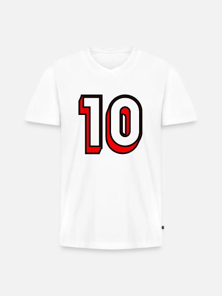 10. BIRTHDAY. HAPPY BIRTHDAY - Men's Premium Organic T-shirt with V-neck - white