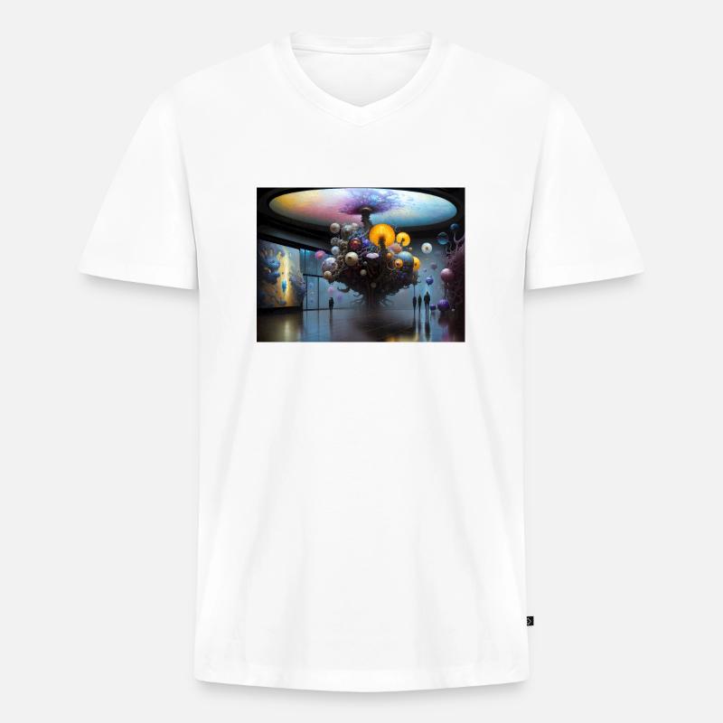Reise in Actarus #21 - Männer Premium Bio T-Shirt mit V-Ausschnitt - Weiß