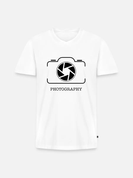 Photography - Männer Premium Bio T-Shirt mit V-Ausschnitt - Weiß