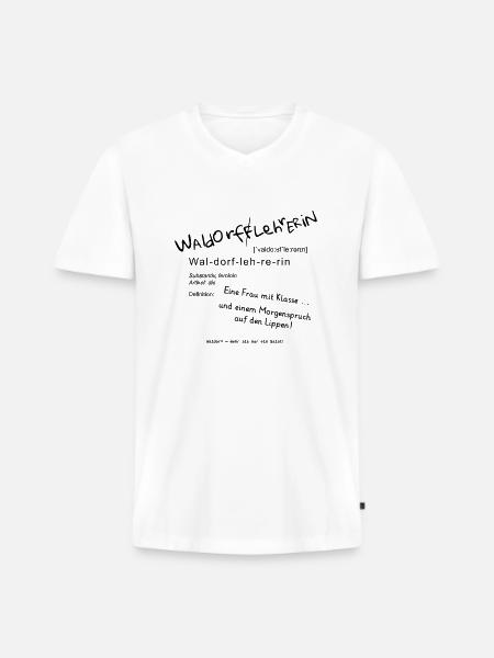 waldorflehrerin definition - Männer Premium Bio T-Shirt mit V-Ausschnitt - Weiß