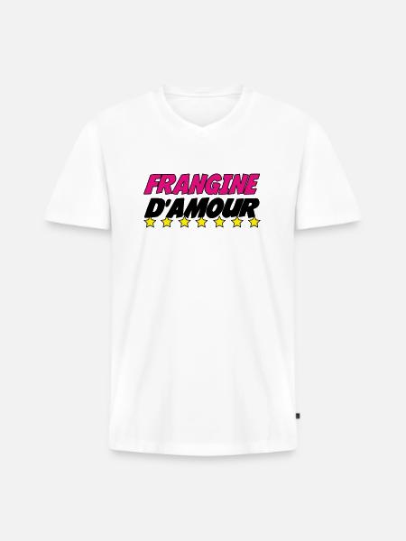 LIEBE SCHWESTER - Männer Premium Bio T-Shirt mit V-Ausschnitt - Weiß