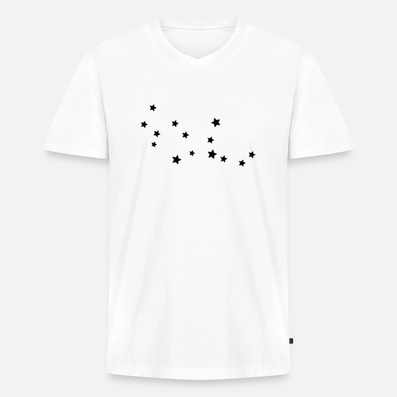 Sternbild Jungfrau - Männer Premium Bio T-Shirt mit V-Ausschnitt - Weiß