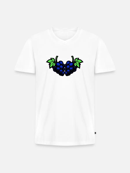Grapes Grapes - Men's Premium Organic T-shirt with V-neck - white