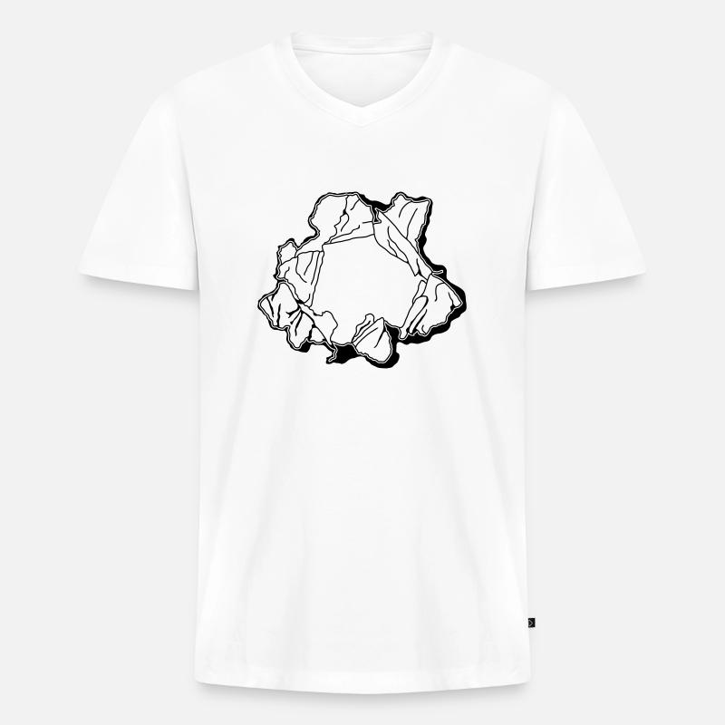Zerrissenes Papier ca321 - Männer Premium Bio T-Shirt mit V-Ausschnitt - Weiß