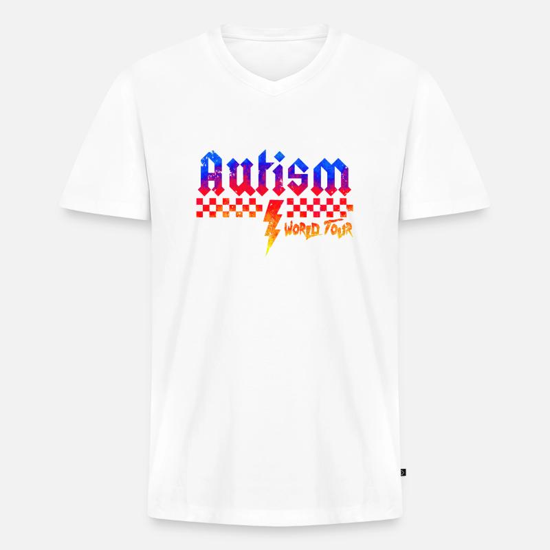 Autismus-Bewusstsein: anders, anders, besser - Männer Premium Bio T-Shirt mit V-Ausschnitt - Weiß