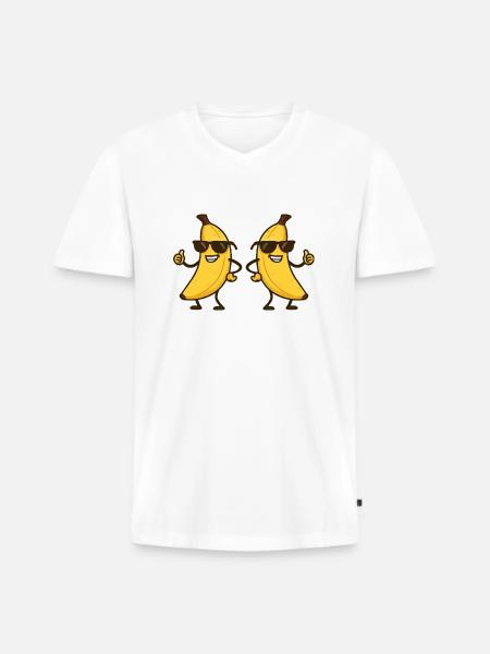 Babane Comic Cool 2 - Men's Premium Organic T-shirt with V-neck - white