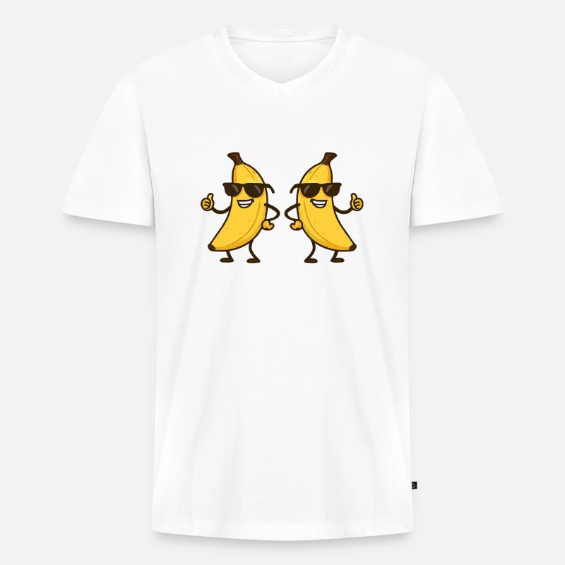 babane comic cool 2 - Männer Premium Bio T-Shirt mit V-Ausschnitt - Weiß