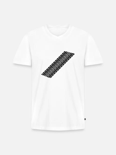 reifenspur__f1 - Men's Premium Organic T-shirt with V-neck - white