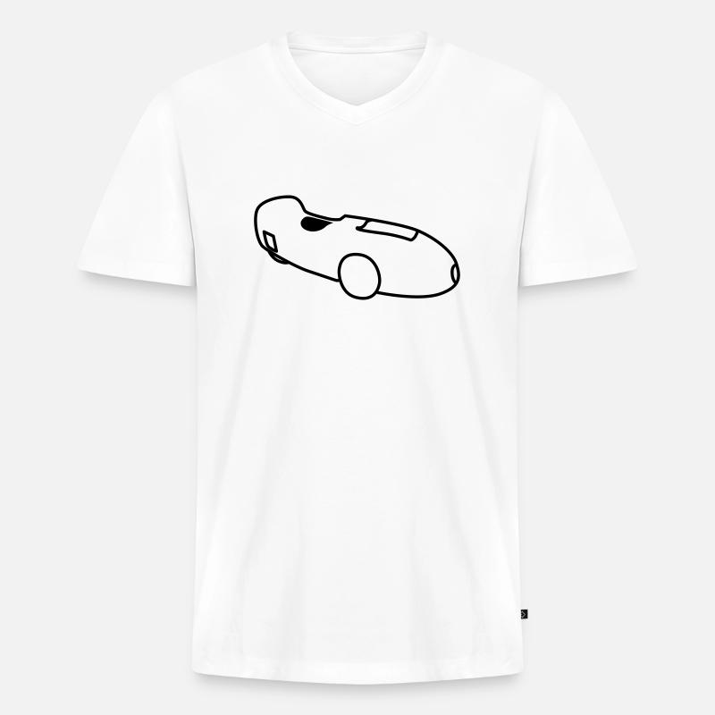 Velomobil DF - Männer Premium Bio T-Shirt mit V-Ausschnitt - Weiß