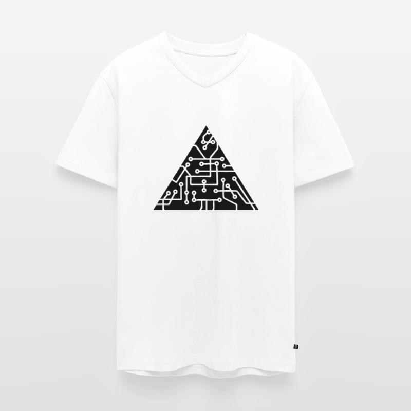 triangular shape microchip technology cool design Men's Premium Organic T-shirt with V-neck