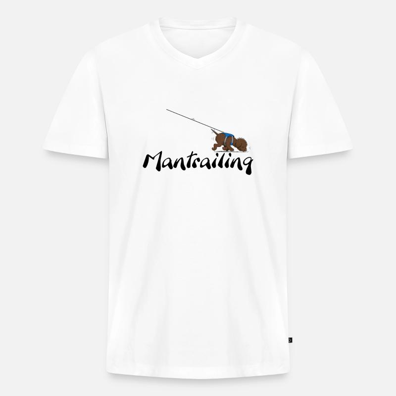 Mantrailing3 3 - Männer Premium Bio T-Shirt mit V-Ausschnitt - Weiß