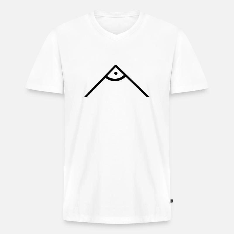 rechter winkel - Männer Premium Bio T-Shirt mit V-Ausschnitt - Weiß