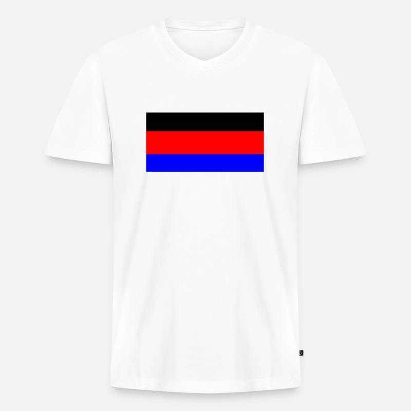 ostfrieslandfahne - Männer Premium Bio T-Shirt mit V-Ausschnitt - Weiß