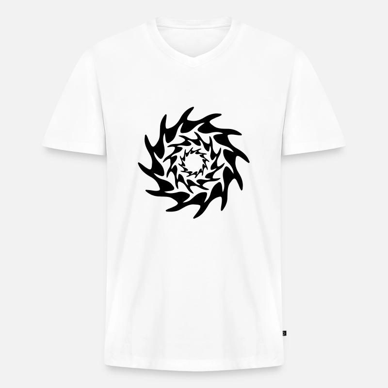 magical_forrest_three - Männer Premium Bio T-Shirt mit V-Ausschnitt - Weiß