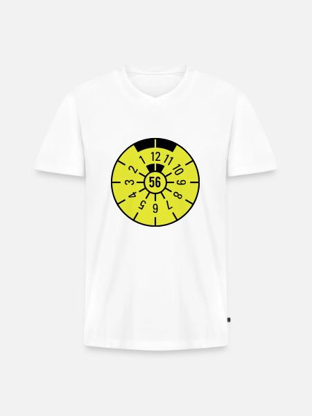 TÜV 1956 - Men's Premium Organic T-shirt with V-neck - white
