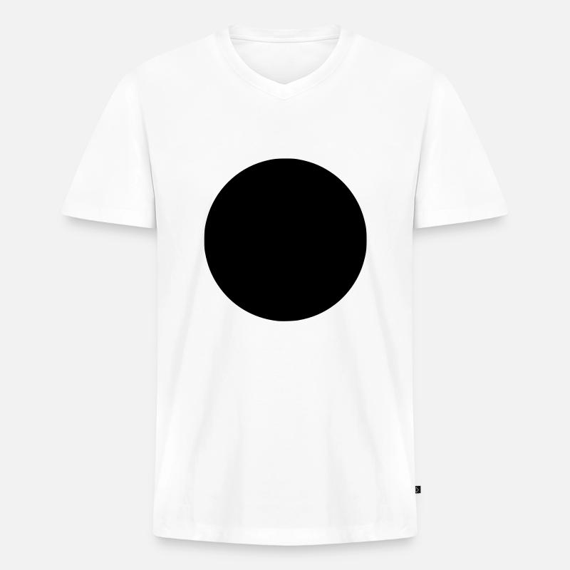 Extra Dot - Männer Premium Bio T-Shirt mit V-Ausschnitt - Weiß