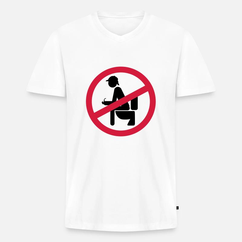 no shit sherlock - Männer Premium Bio T-Shirt mit V-Ausschnitt - Weiß