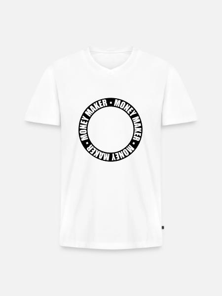 Ring Money Maker Dollar - Men's Premium Organic T-shirt with V-neck - white