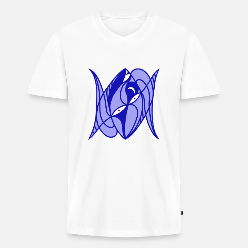 Metamorphose. Evolutionäre Verwandlung - Männer Premium Bio T-Shirt mit V-Ausschnitt - Weiß