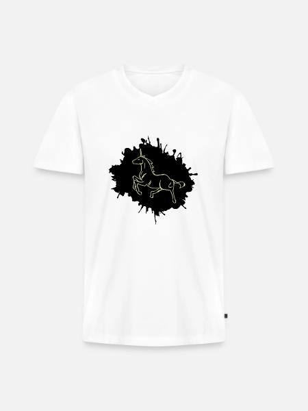 Unicorn blobs - Men's Premium Organic T-shirt with V-neck - white