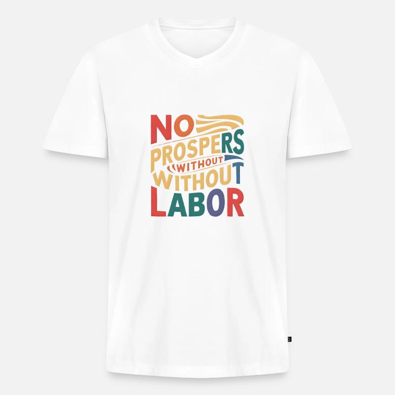 Ohne dich wird nichts funktionieren - Männer Premium Bio T-Shirt mit V-Ausschnitt - Weiß