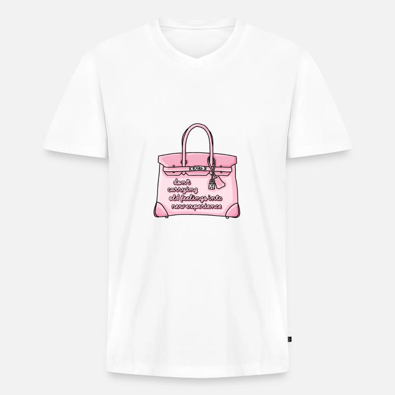 Alte Gefühle Tasche - Männer Premium Bio T-Shirt mit V-Ausschnitt - Weiß