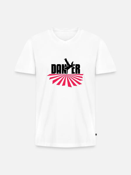 dancer - Men's Premium Organic T-shirt with V-neck - white