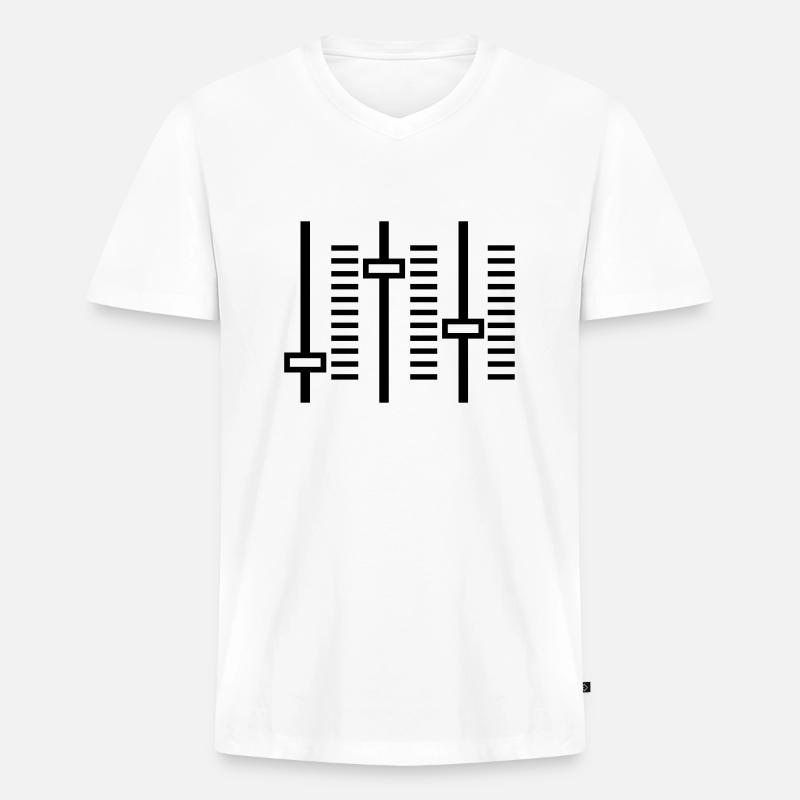 DJ controllers - Männer Premium Bio T-Shirt mit V-Ausschnitt - Weiß
