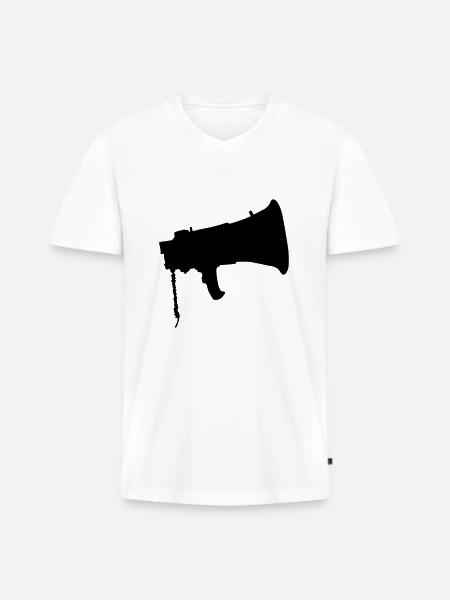 Icon Megafon Propaganda Symbol - Men's Premium Organic T-shirt with V-neck - white