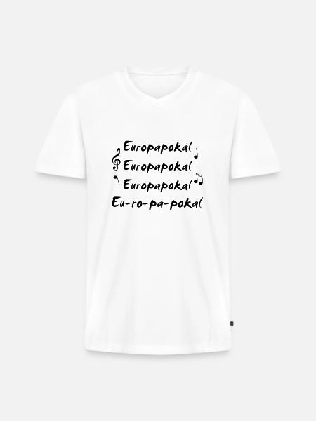 European Cup monochrome - Men's Premium Organic T-shirt with V-neck - white