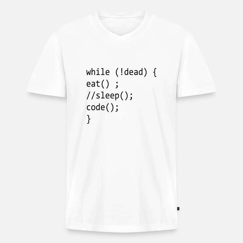 Code Admin Informatik Nerd Programming - Männer Premium Bio T-Shirt mit V-Ausschnitt - Weiß