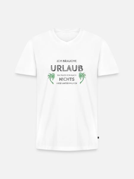 I need a vacation - Men's Premium Organic T-shirt with V-neck - white