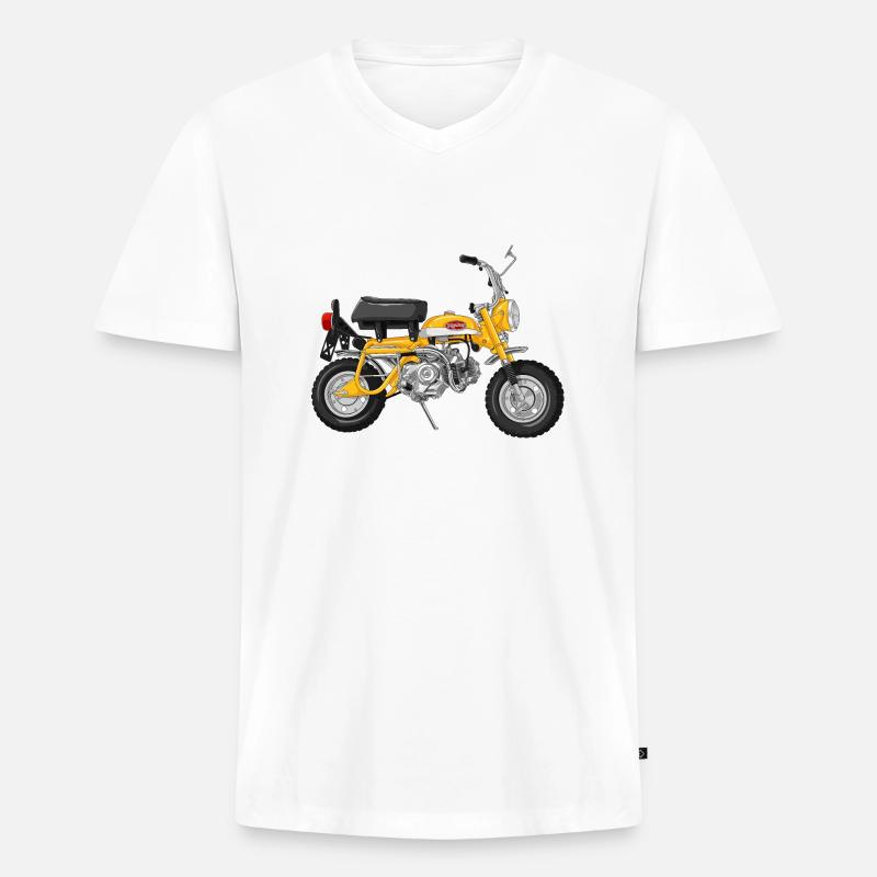 Monkey Z50A DE | mexican yellow - Männer Premium Bio T-Shirt mit V-Ausschnitt - Weiß