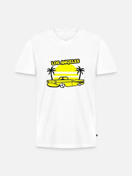 Los Angeles Lowrider - Men's Premium Organic T-shirt with V-neck - white