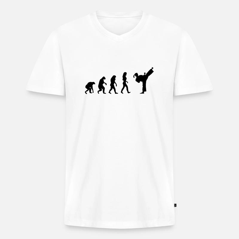 fight evolution frauen - Männer Premium Bio T-Shirt mit V-Ausschnitt - Weiß
